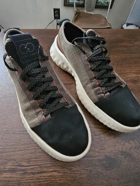 Cole Haan Men’s Green/Brown and Black Knit Leather-Trim Sneakers - Mens 11